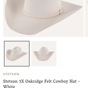 Stetson 3X "Oakridge"  (White)  Hat